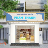 Phương án thiết kế shop văn phòng phẩm Phạm Thanh hiện đại